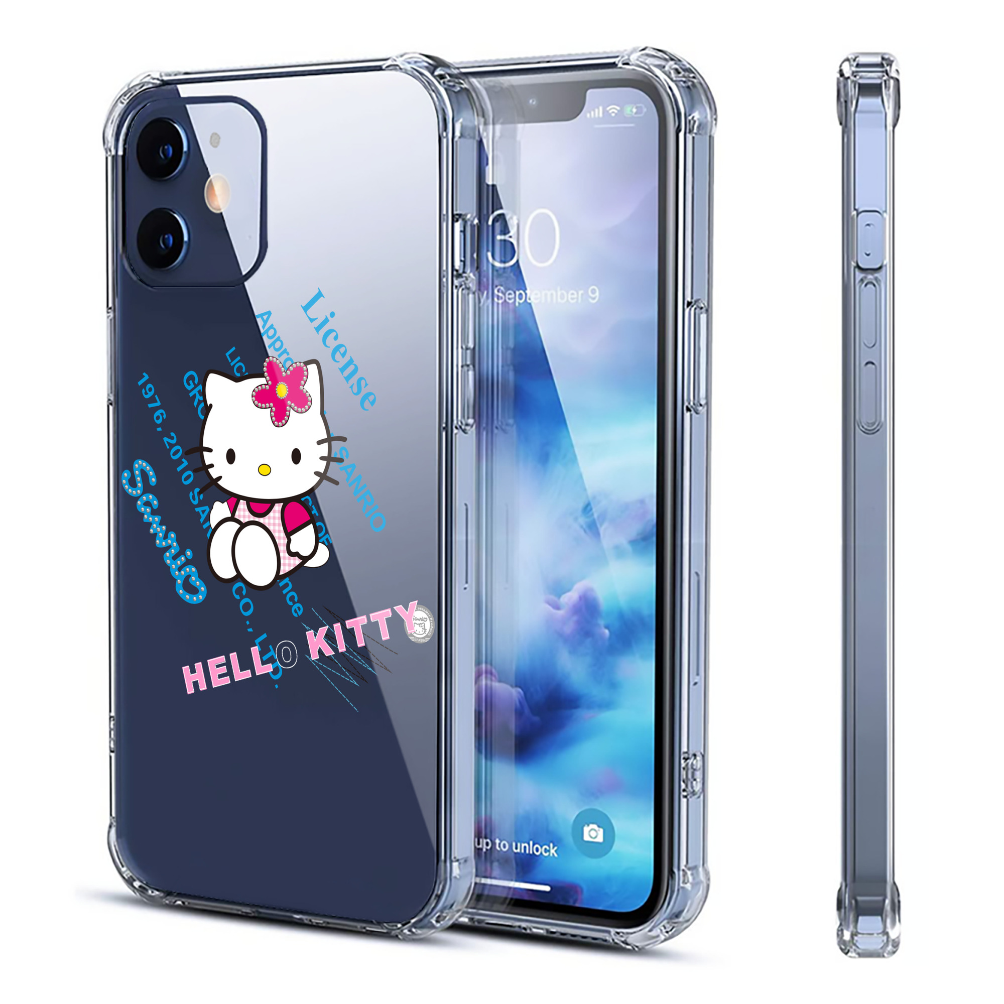 （画像用） Hello Kitty ハローキティ 【iPhone 12シリーズ対応】透明スマホケース（クリアソフトケース）